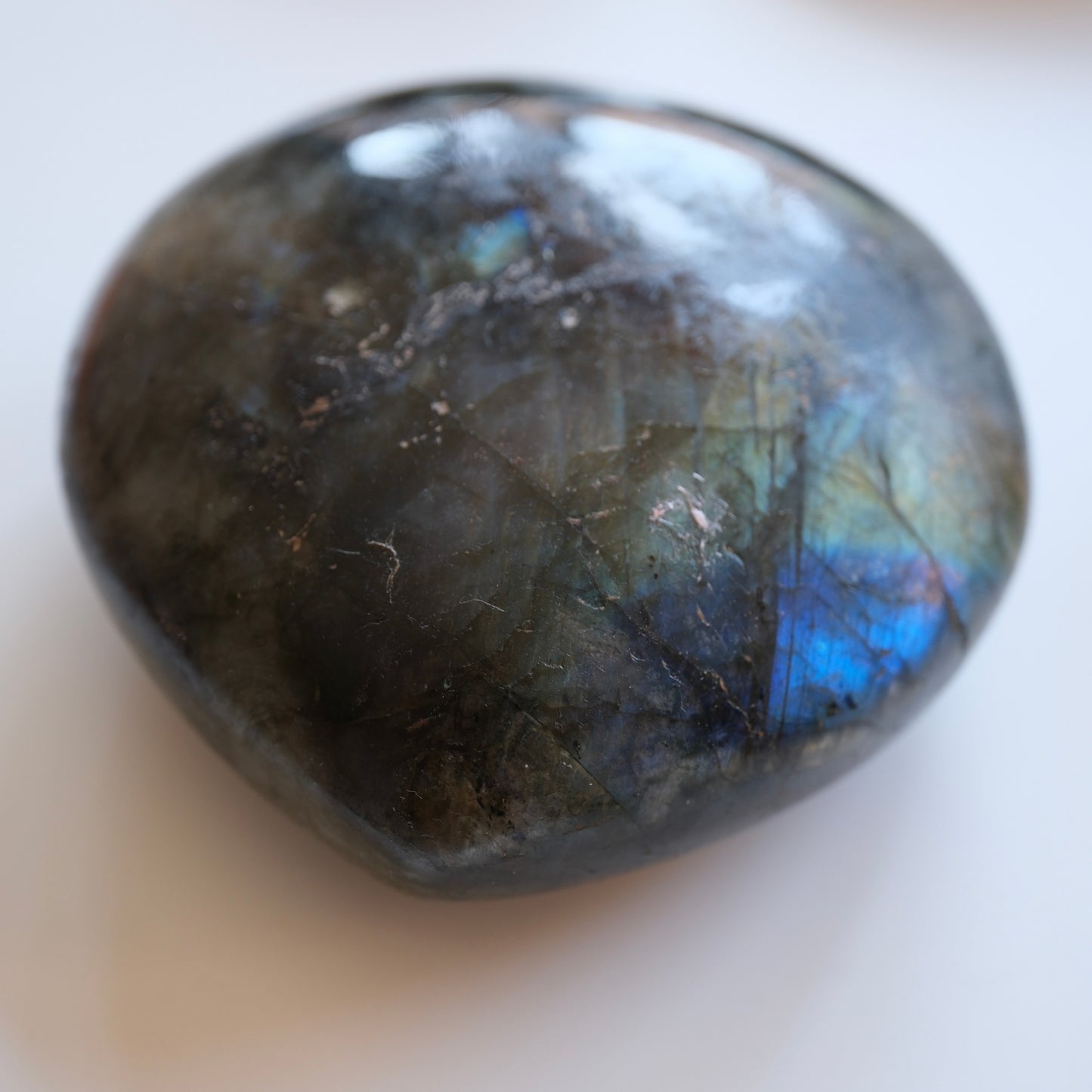 Large Labradorite Puffy Heart