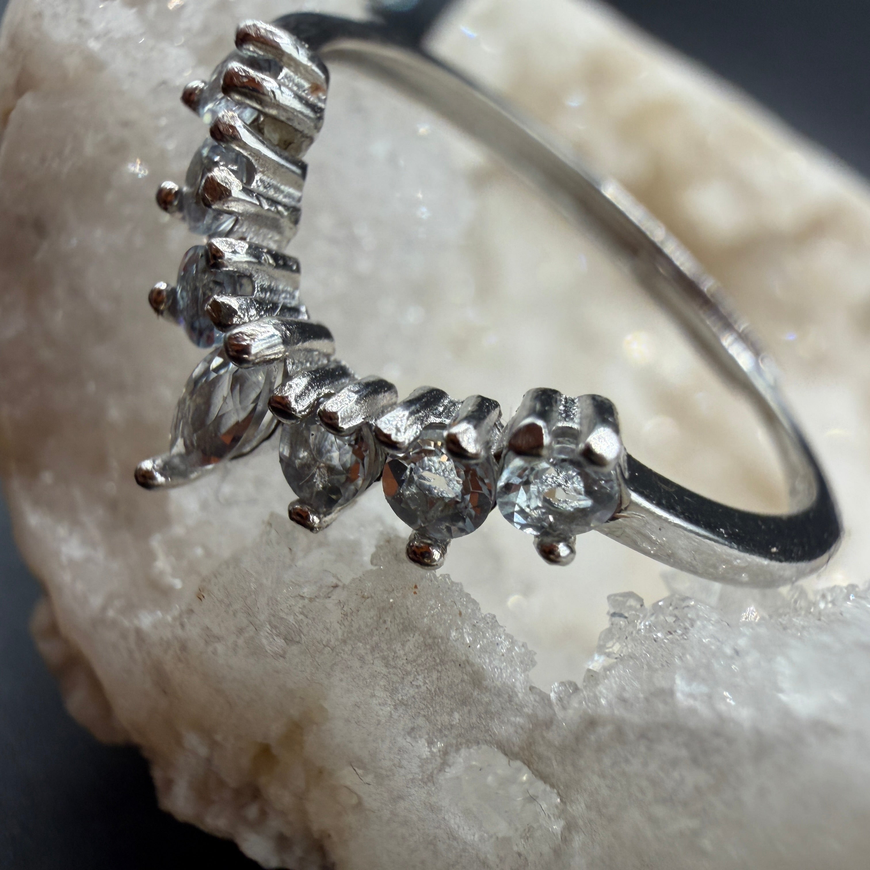 Aquamarine S925 Adjustable Ring