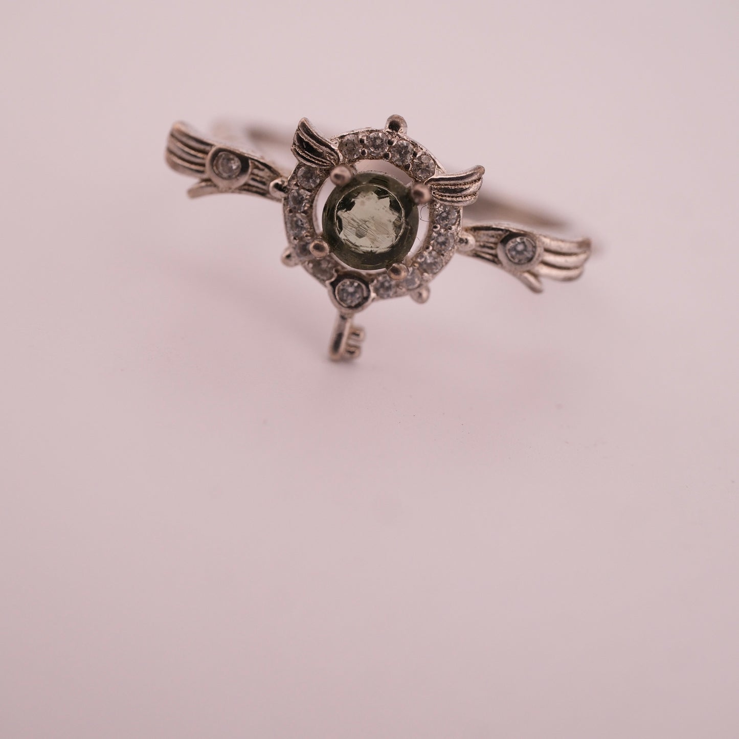 Moldavite Key S925 Adjustable Ring