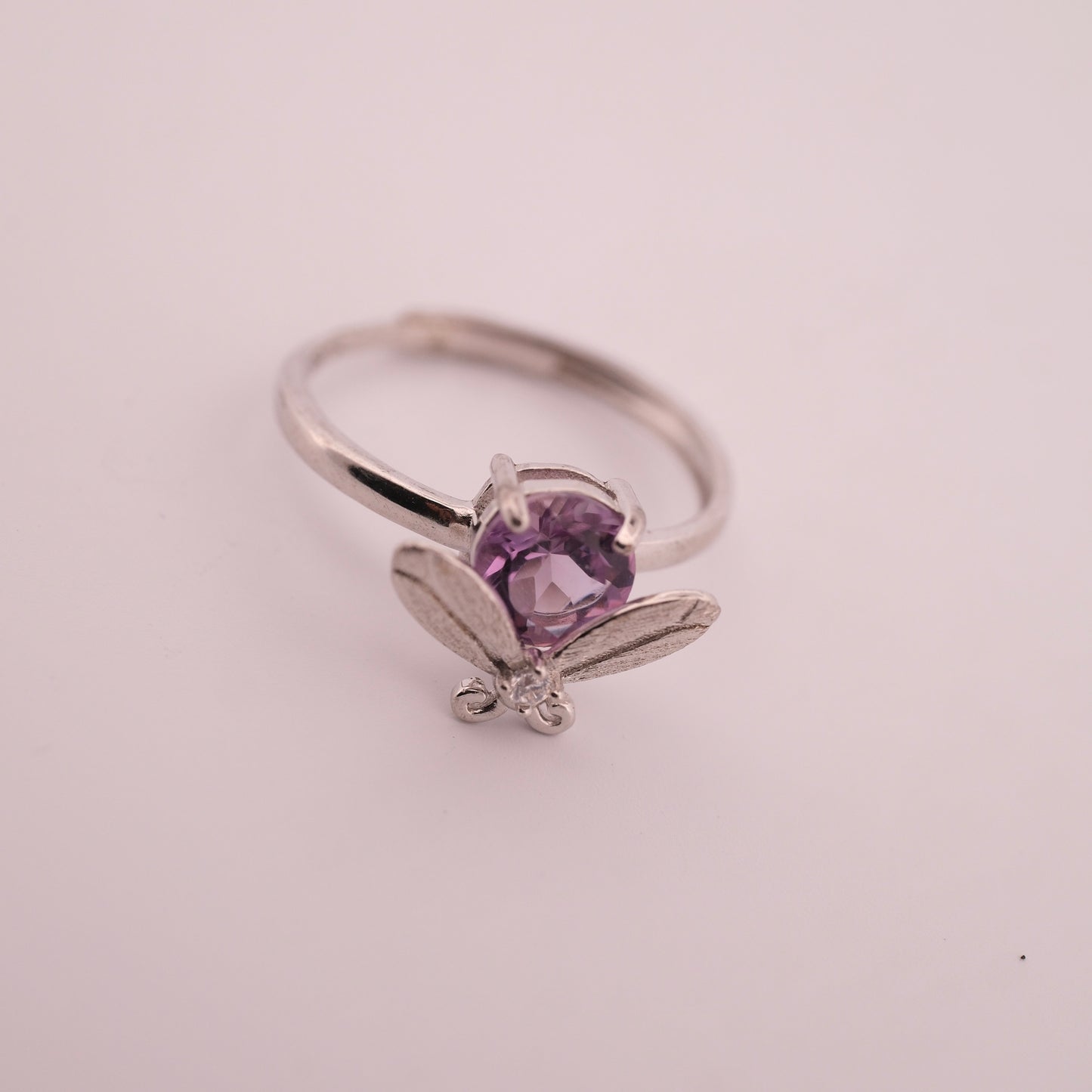 Amethyst Bee S925 Adjustable Ring