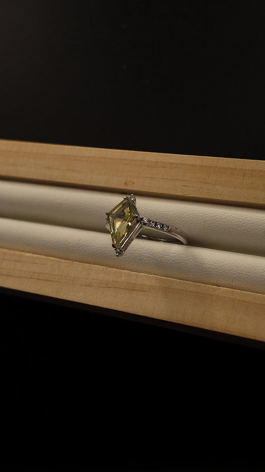 Citrine Diamond Ring