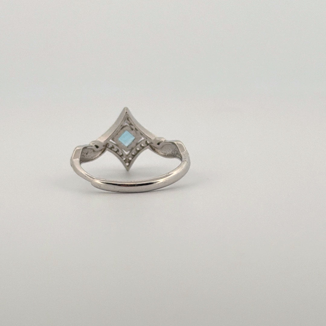 Blue Topaz S925 Adjustable Ring