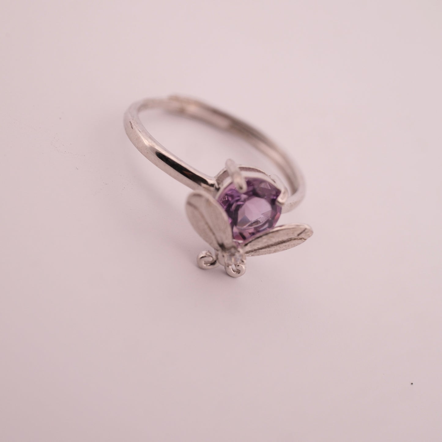Amethyst Bee S925 Adjustable Ring