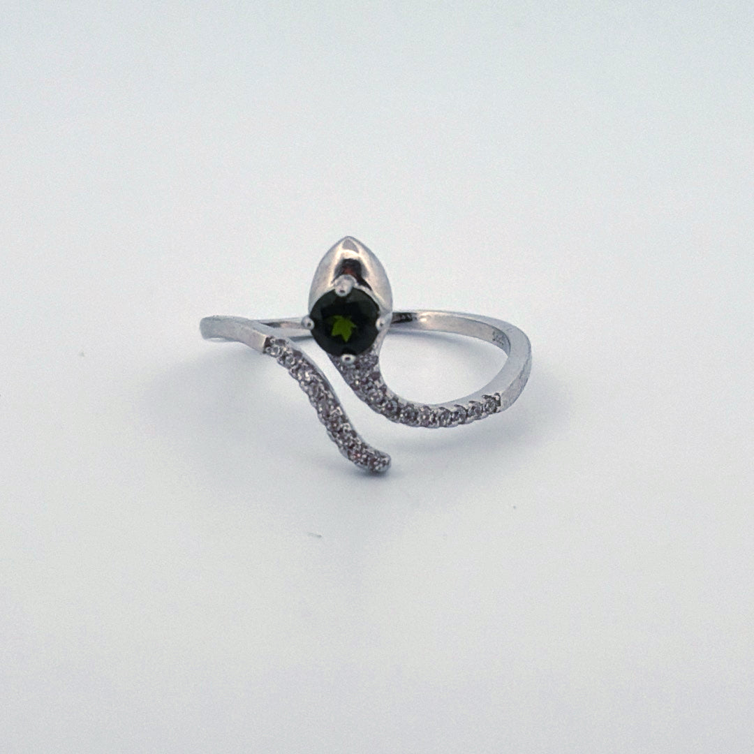 Diopside Snake S925 Adjustable Ring