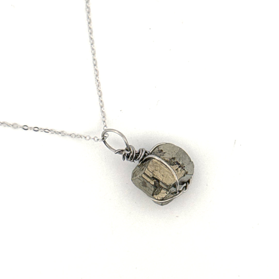 Pyrite Handmade Necklace on S925 Chain
