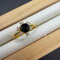 Black Spinel S925 Adjustable Ring