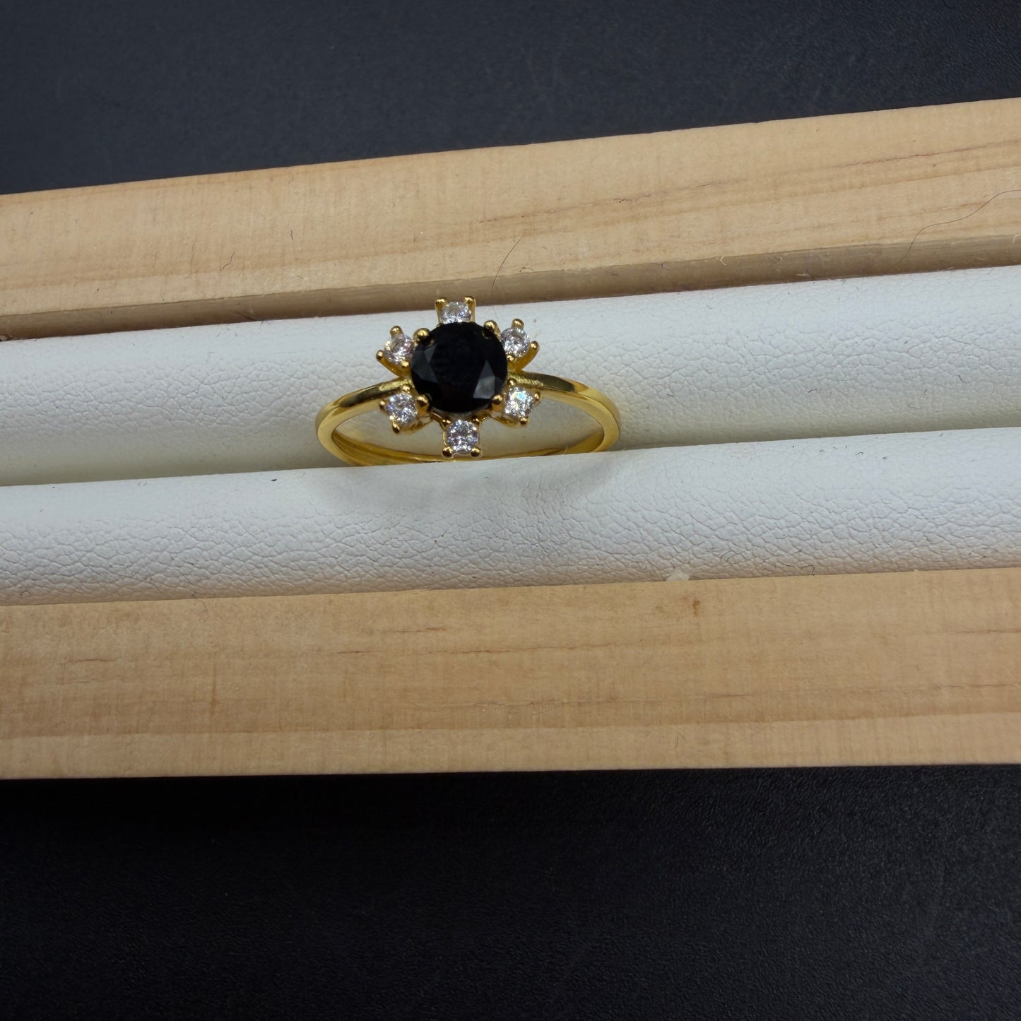 Black Spinel S925 Adjustable Ring