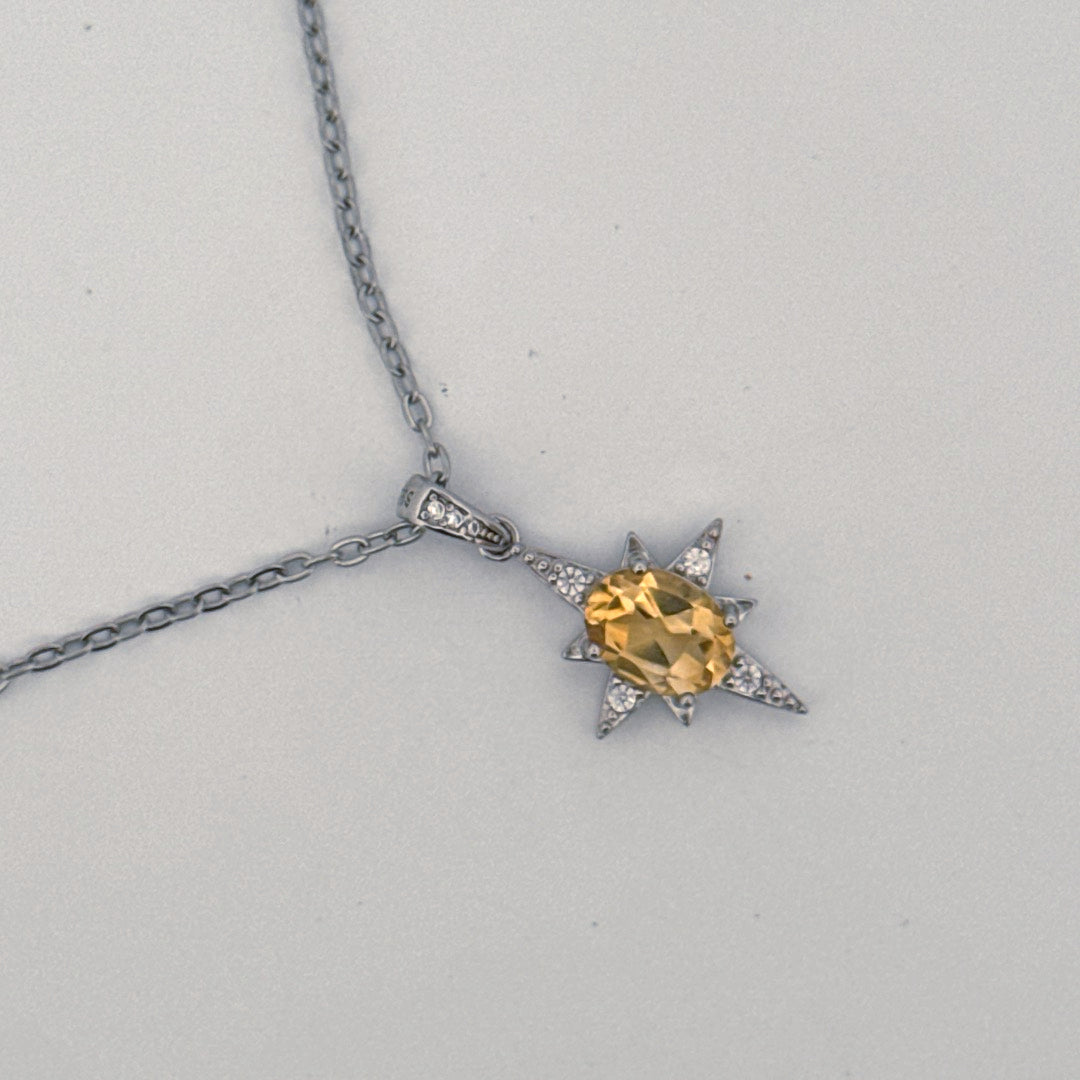 Citrine S925 Necklace