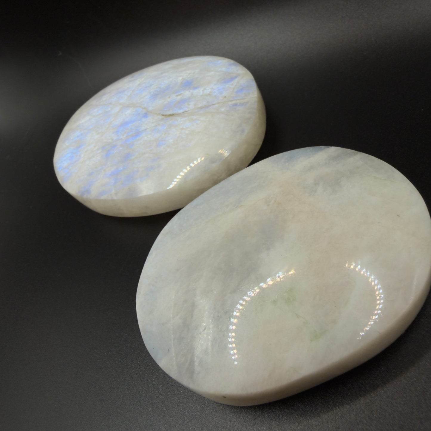 AA Grade Blue Moonstone Large Palm Stone