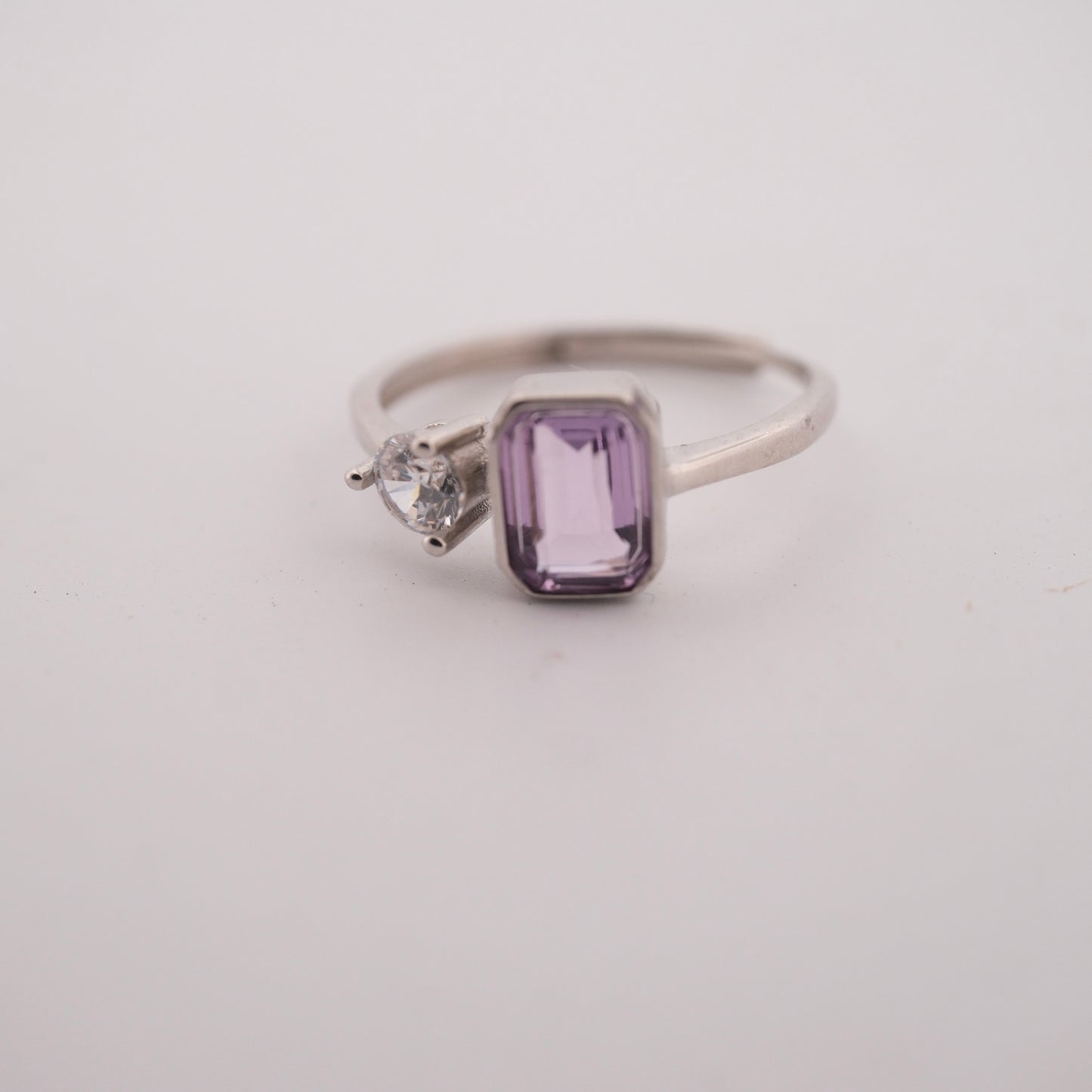 Clear Quartz and Amethyst S925 Adjustable
