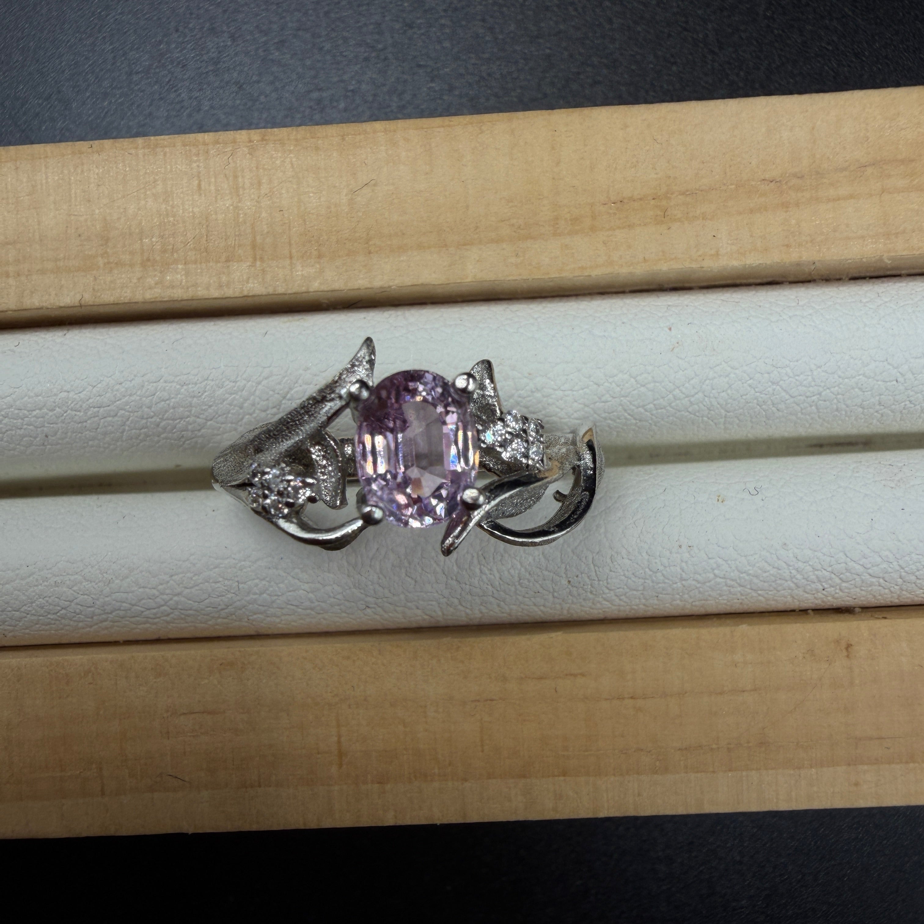 Kunzite S925 Adjustable Certified Ring