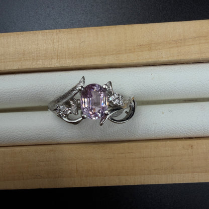 Kunzite S925 Adjustable Certified Ring