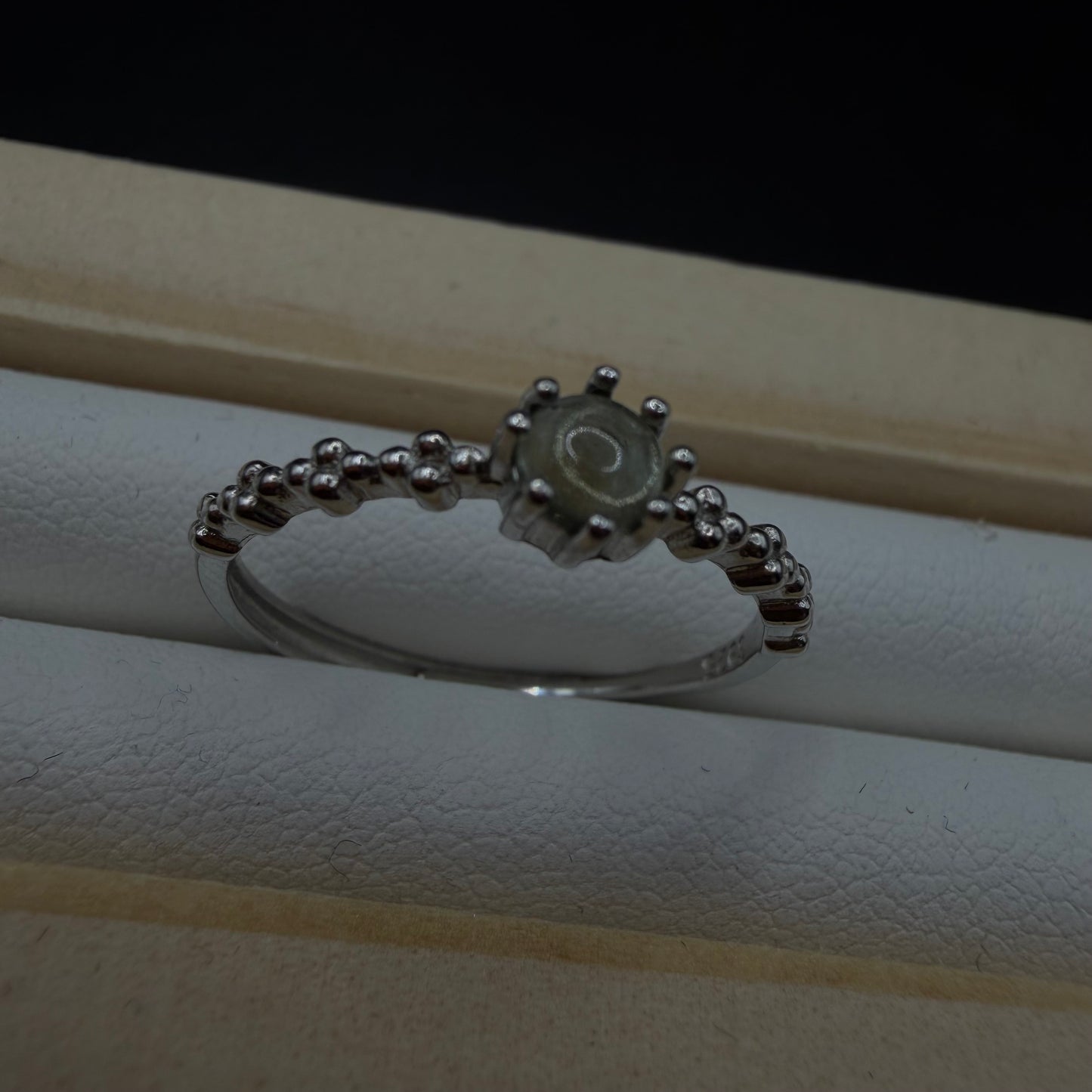 Moldavite S925 Certified Adjustable Ring