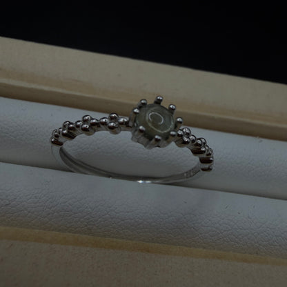 Moldavite S925 Certified Adjustable Ring