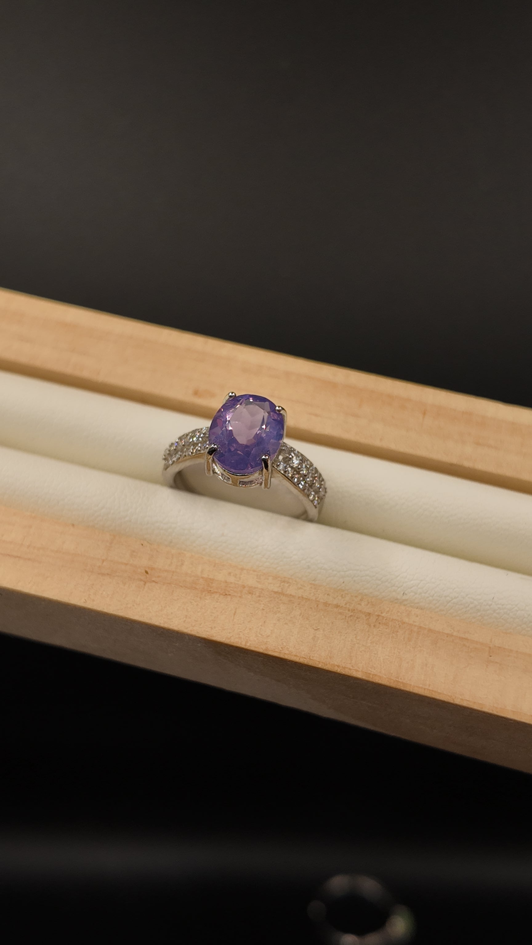 Amethyst Jade S925 Adjustable Ring