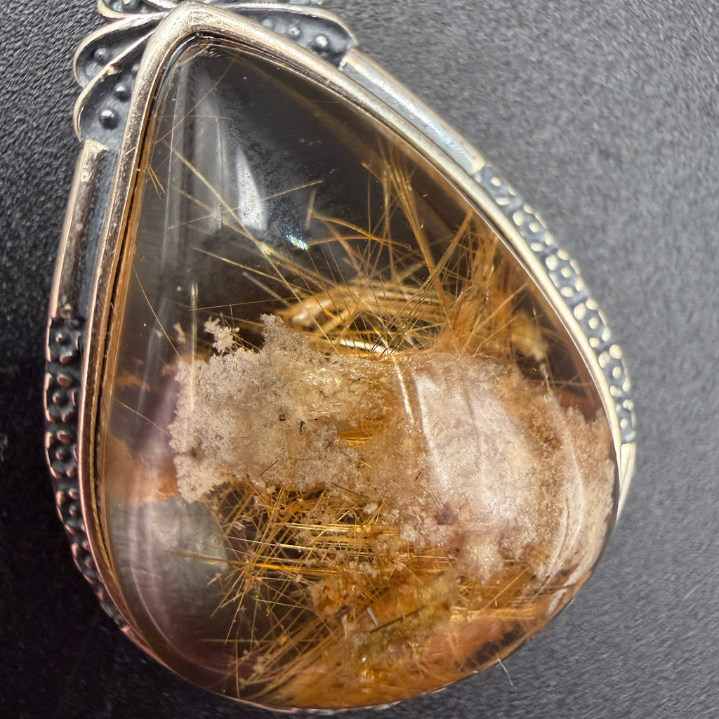 Garden Quartz and Rutile S925 Necklace