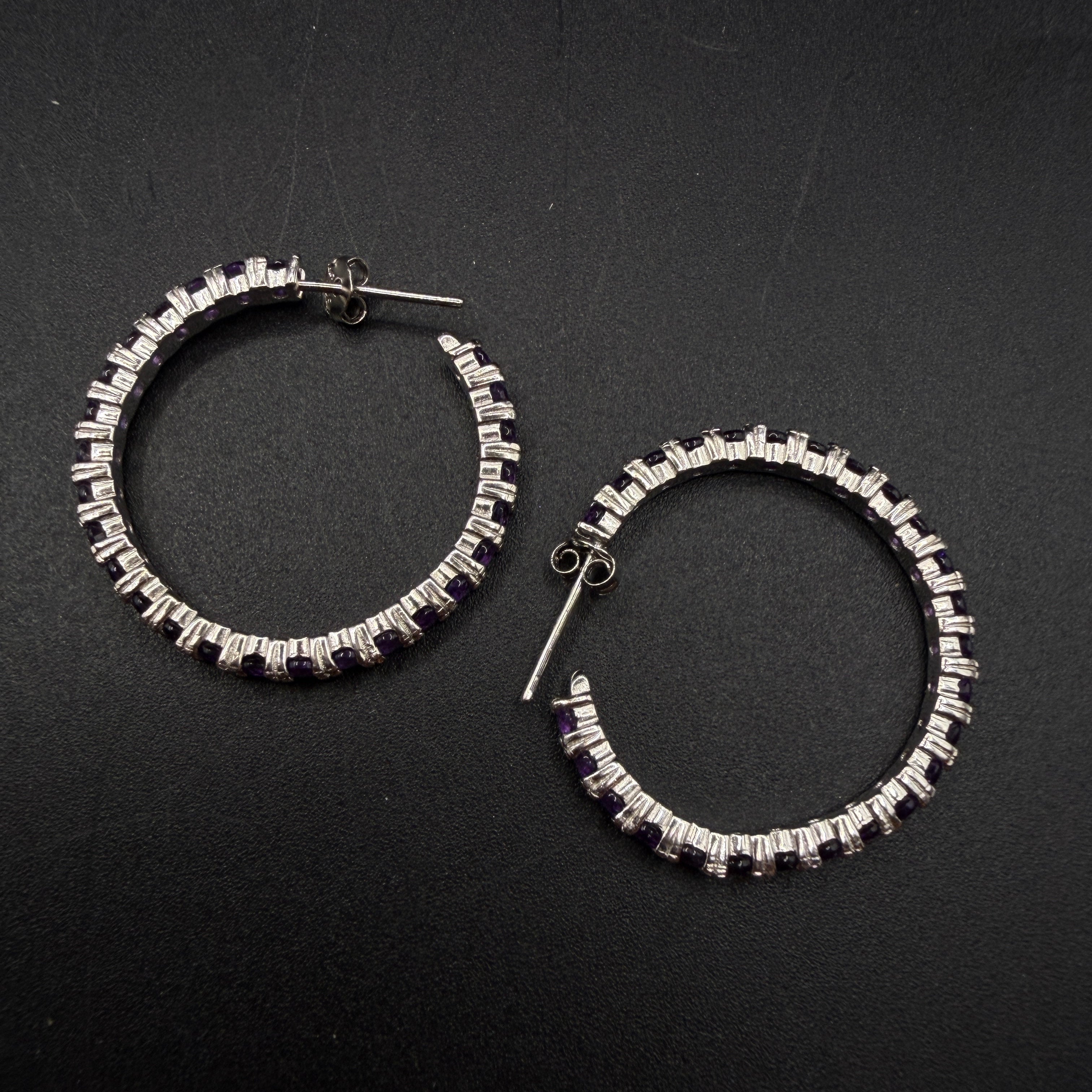 Amethyst Hoop S925 Certified Earrings