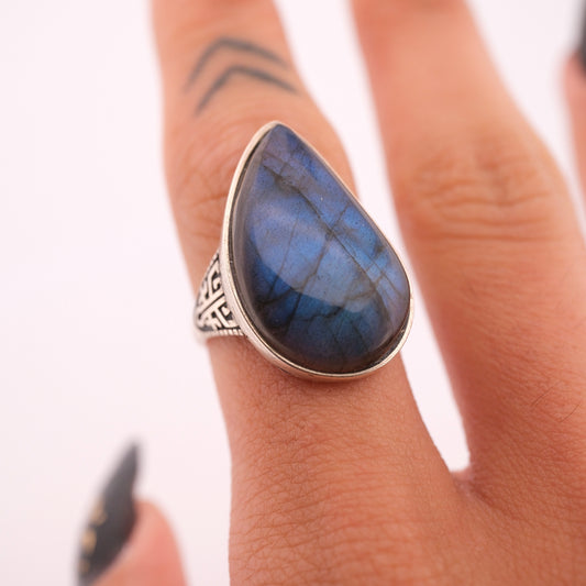 Labradorite S925 Adjustable Ring