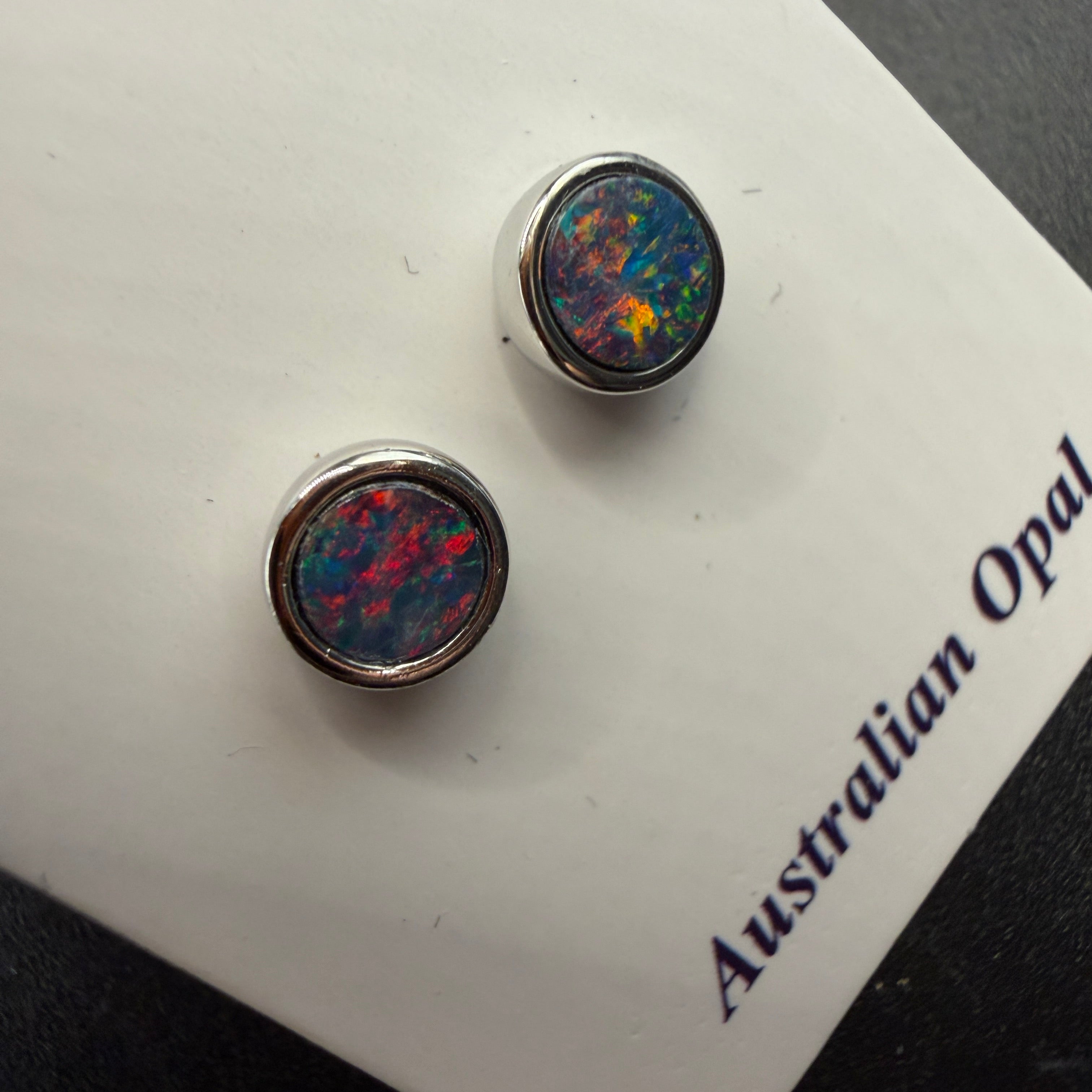 Australian Boulder Opal S925 Earrings
