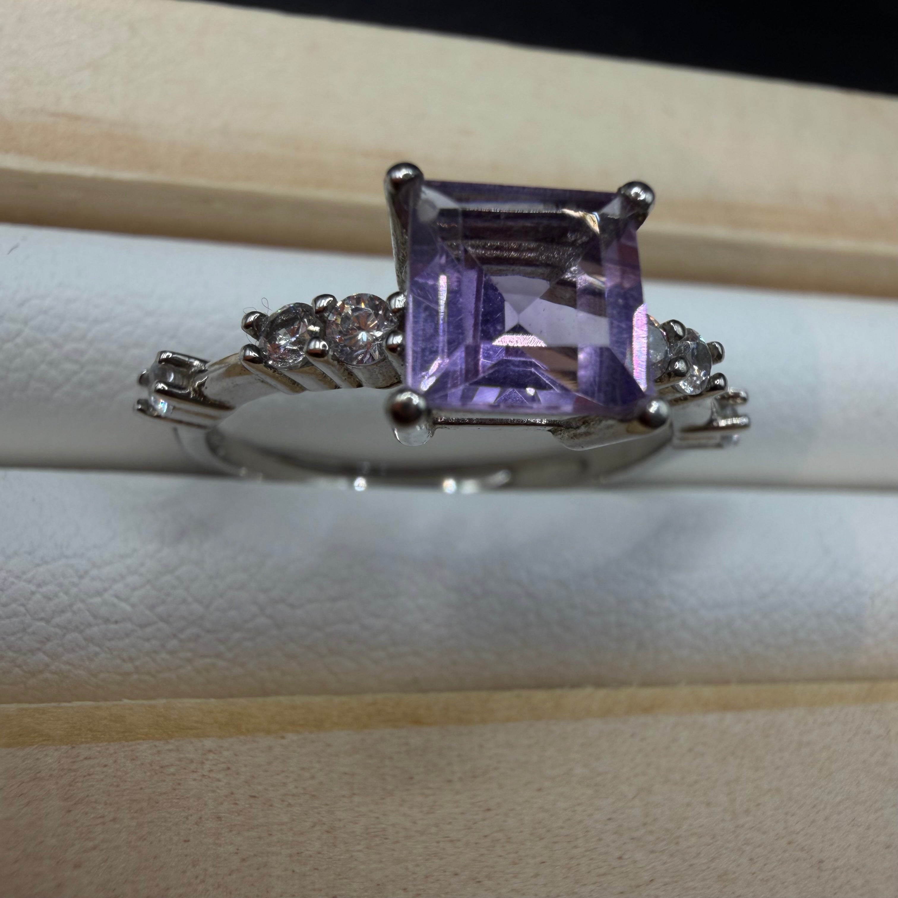 Amethyst S925 Adjustable Ring
