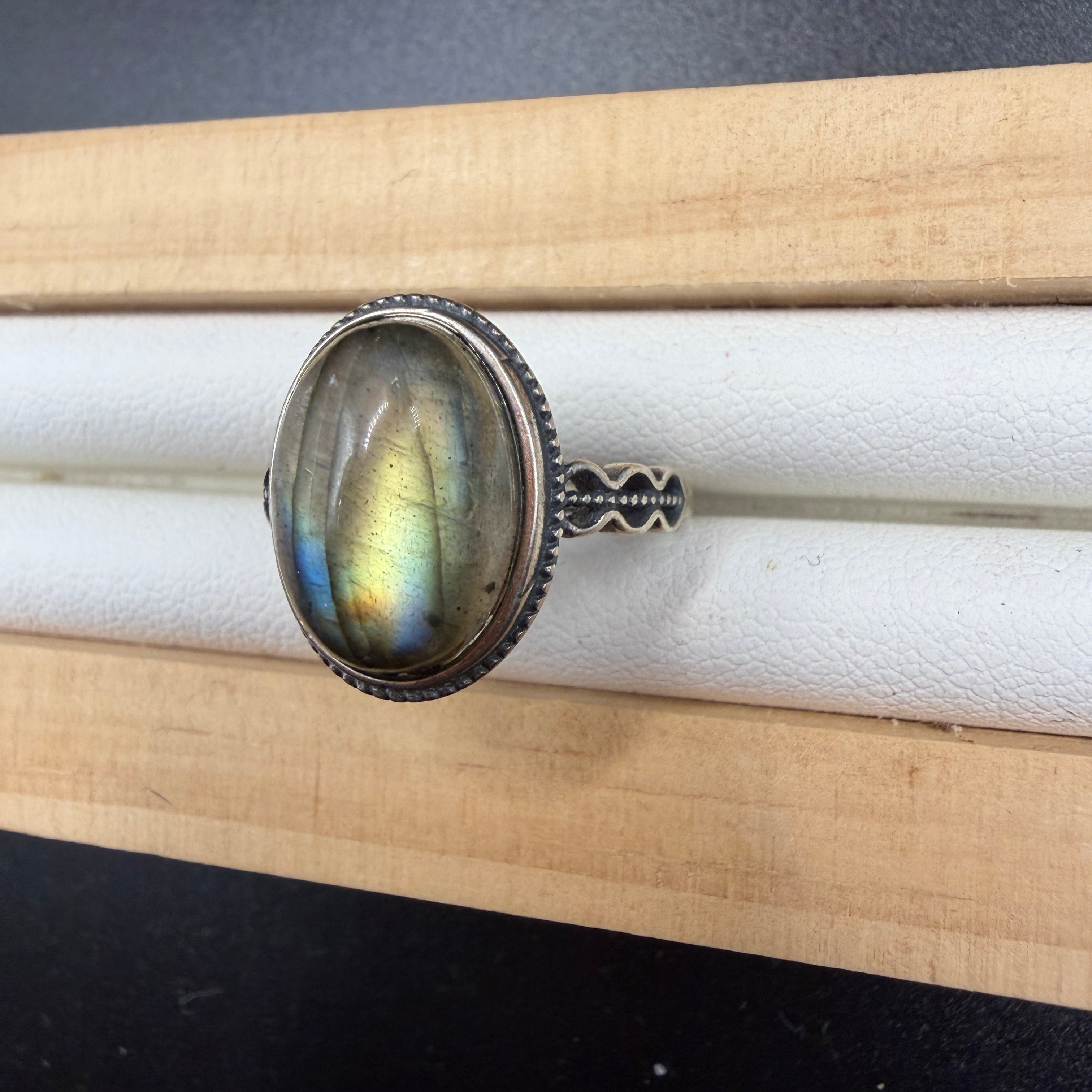 Labradorite S925 Adjustable Ring
