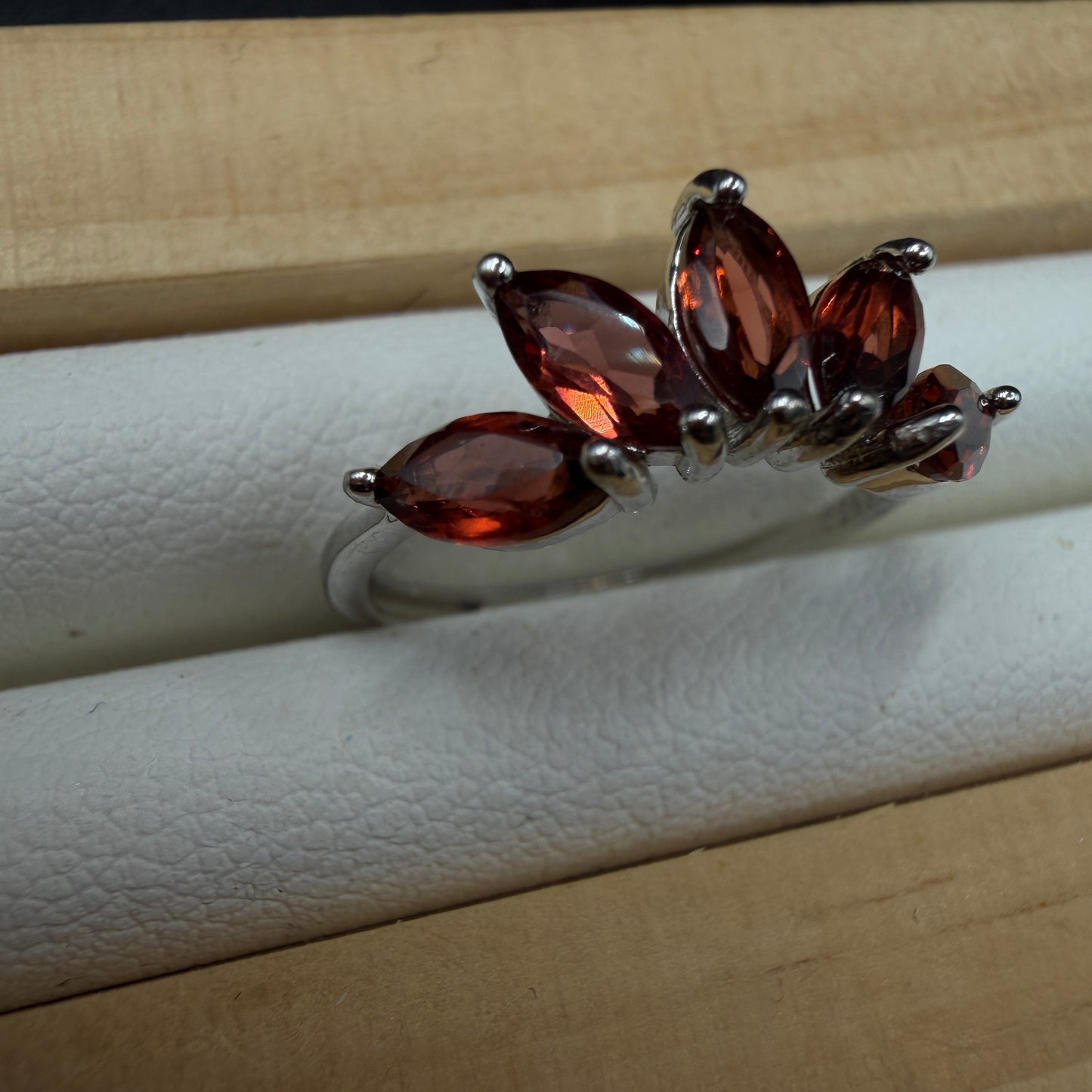 Garnet S925 Adjustable Ring