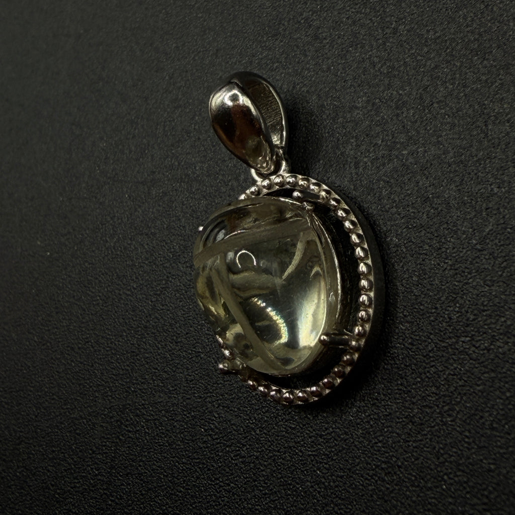 Libyan Desert Glass Scarab S925 Certified Necklace