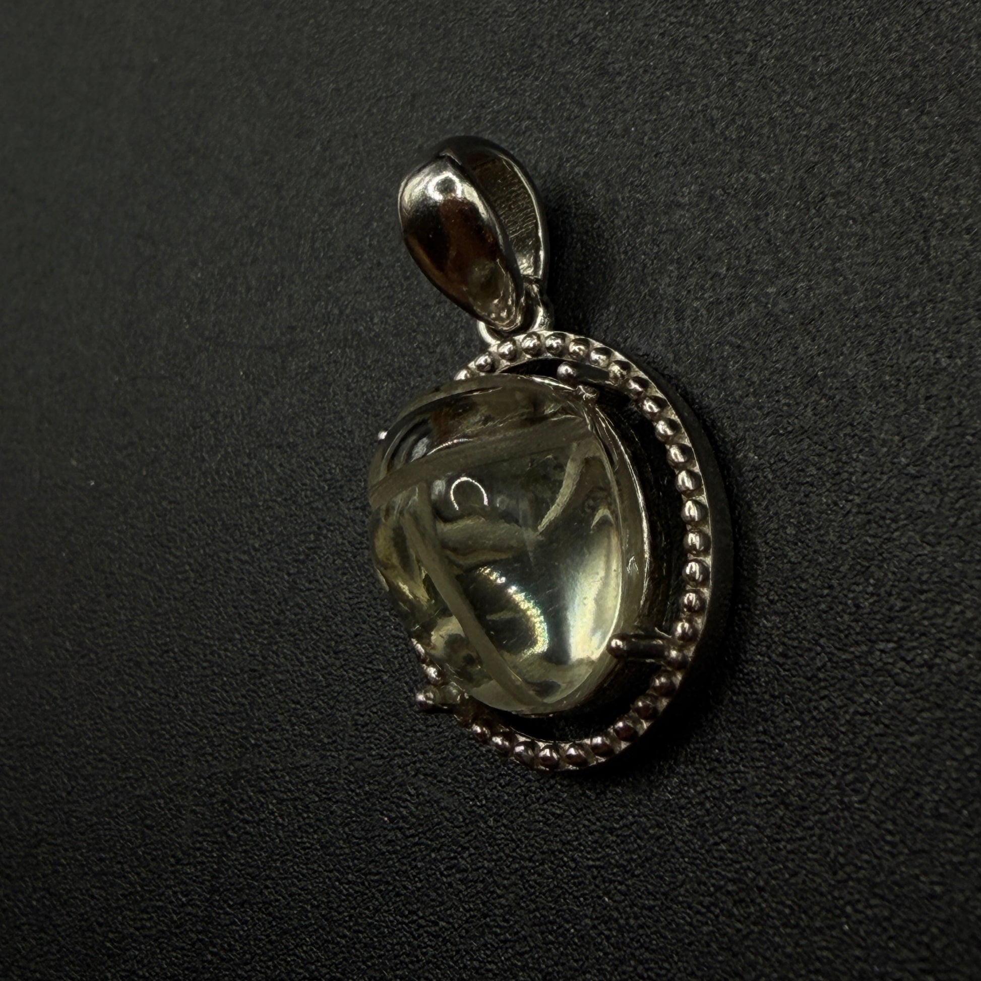 Libyan Desert Glass Scarab S925 Certified Necklace