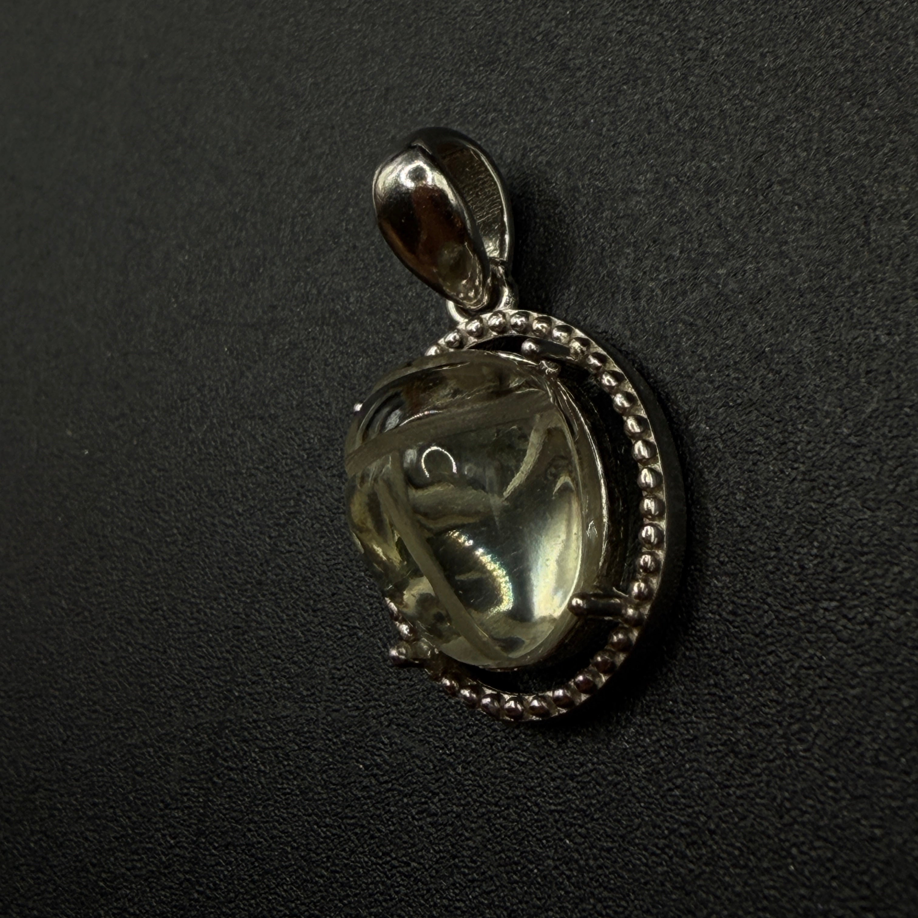 Libyan Desert Glass Scarab S925 Certified Necklace