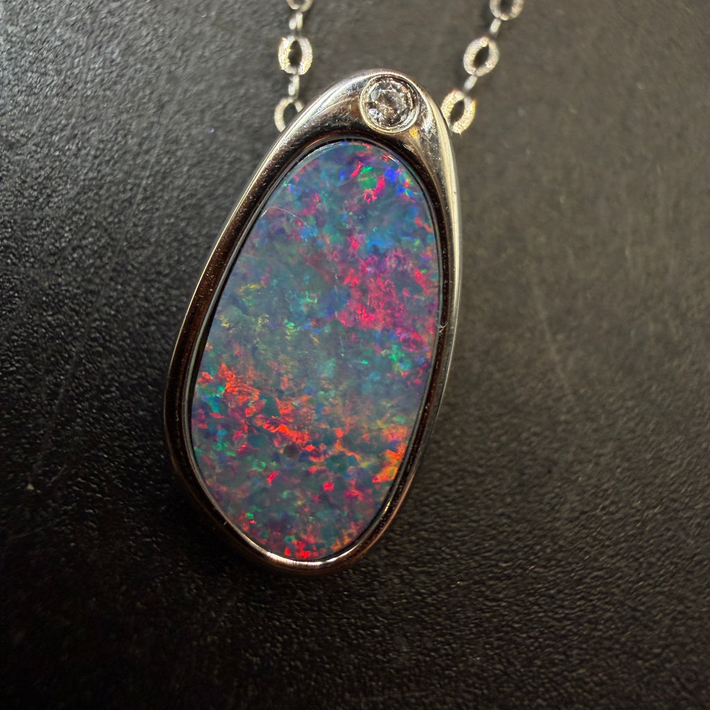 Australian Boulder Opal S925 Necklace