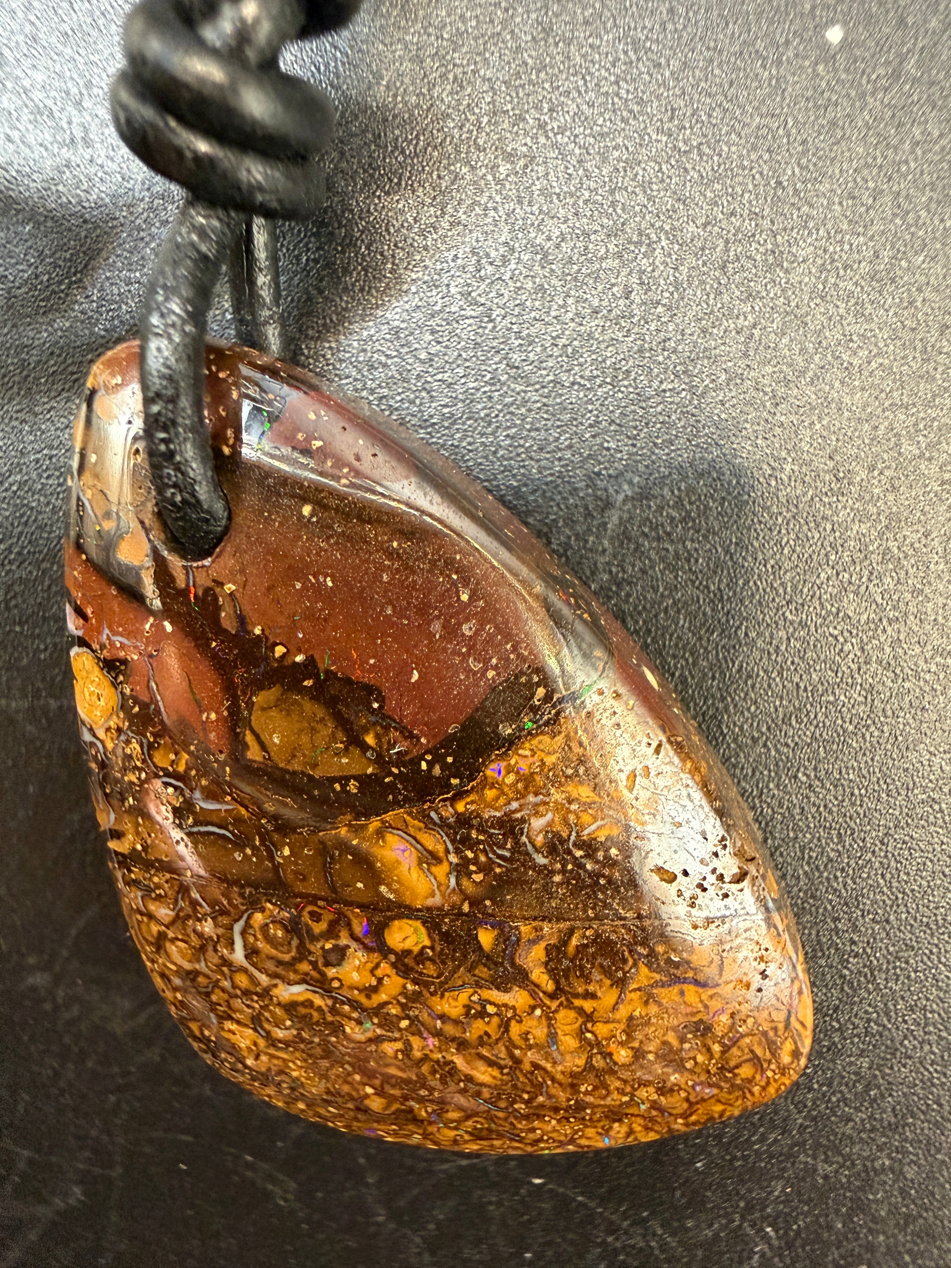 Solid Tribal Queensland Boulder Opal Necklace