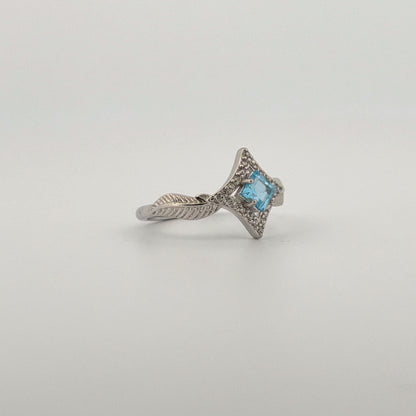 Blue Topaz S925 Adjustable Ring