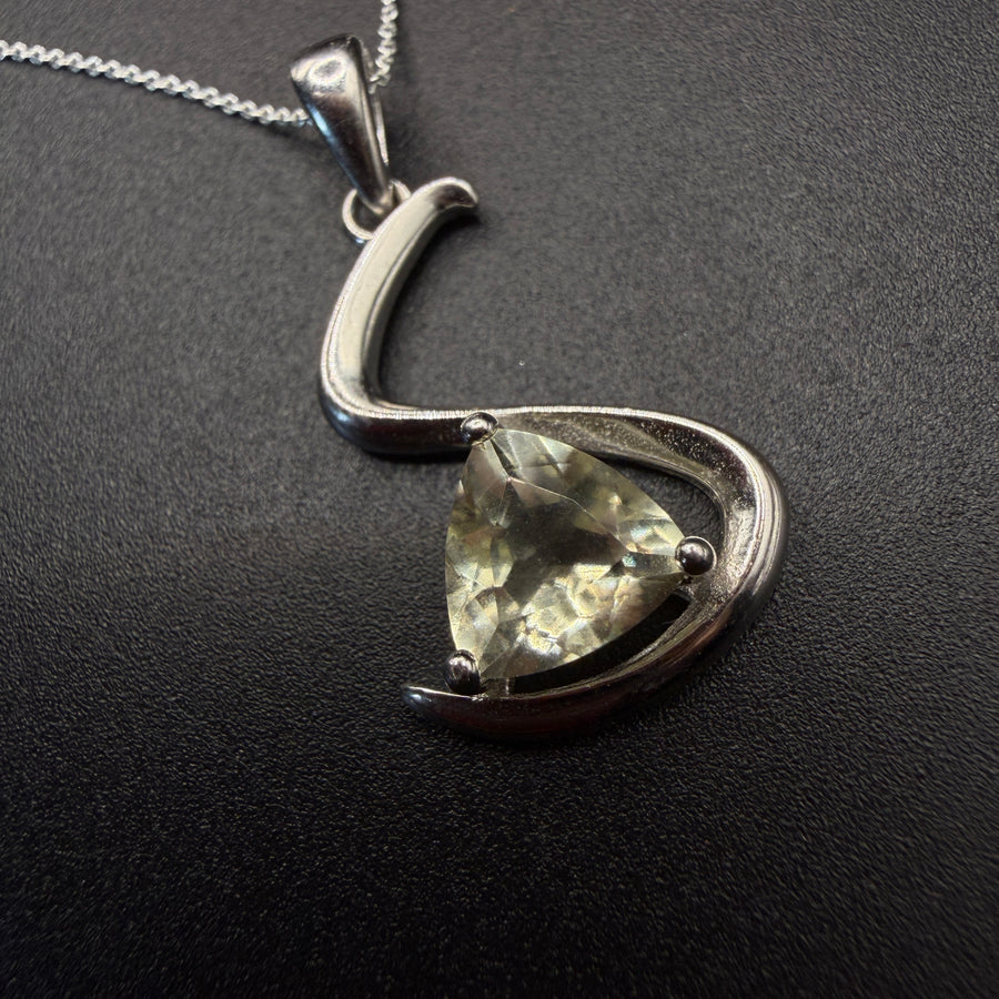 Libyan Desert Glass Swirl S925 Certified Necklace