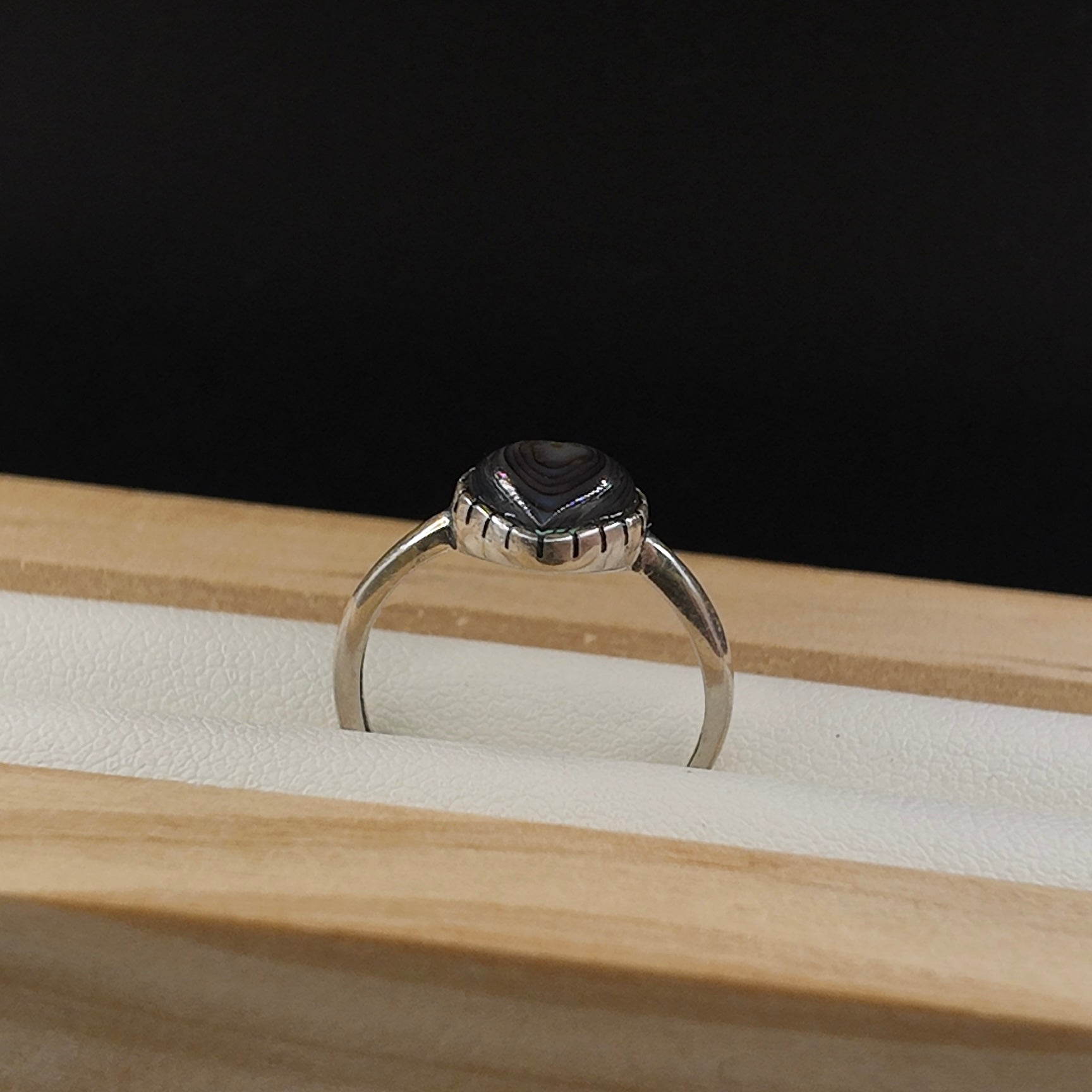 Abalone Shell S925 Adjustable Ring