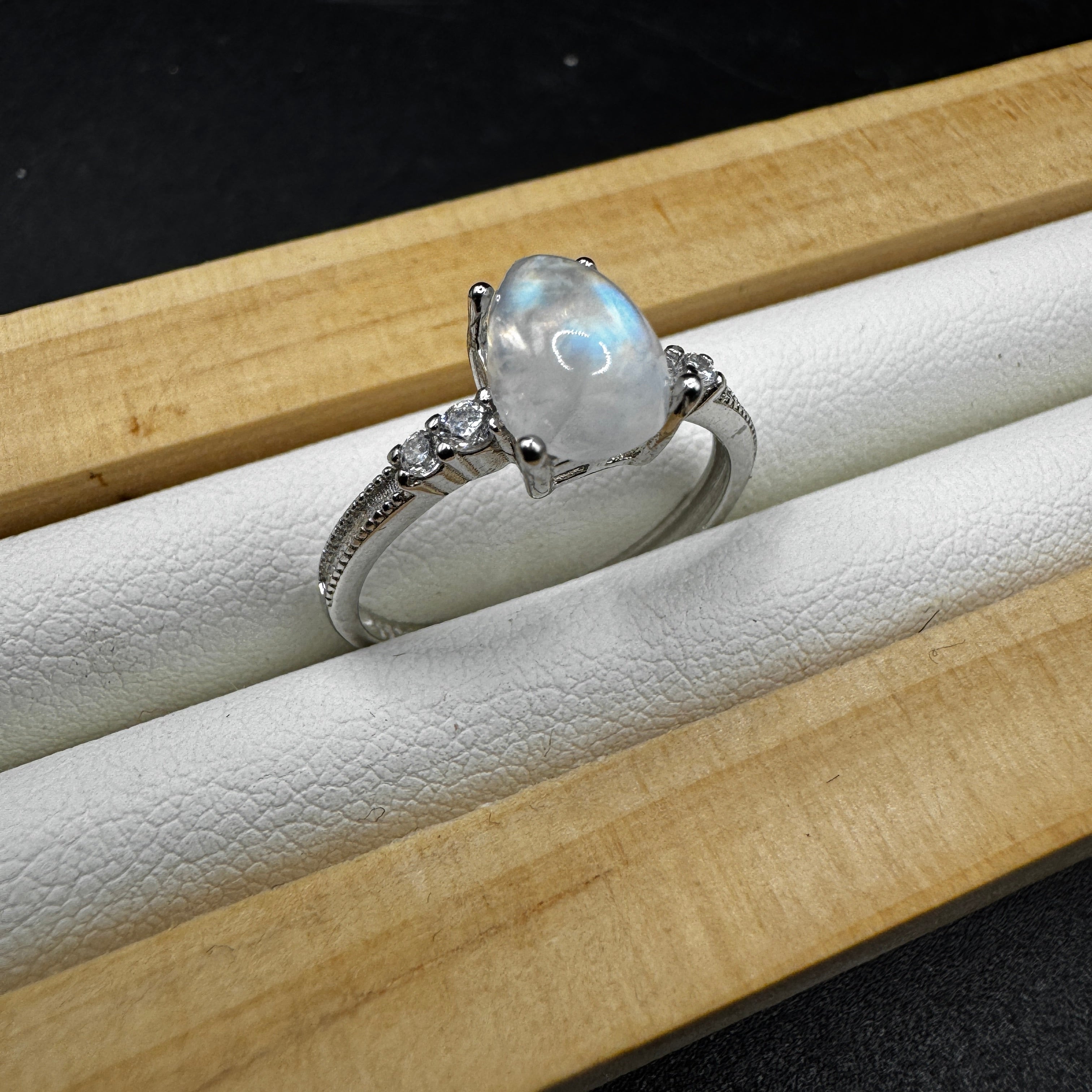 Moonstone S925 Adjustable Ring