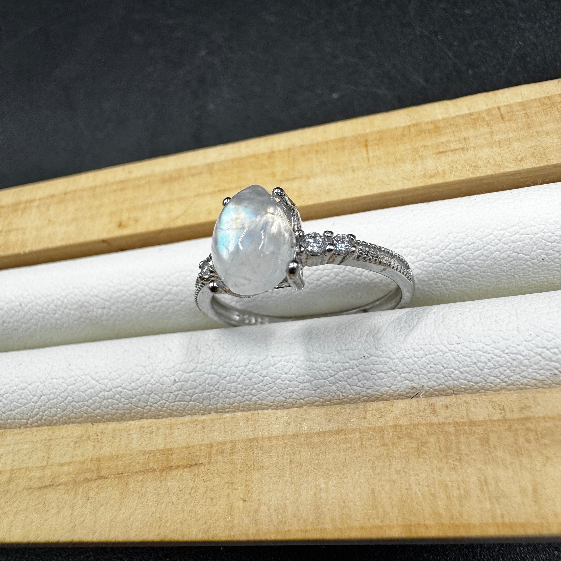 Moonstone S925 Adjustable Ring