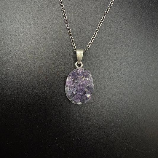 Amethyst Cluster S925 Necklace