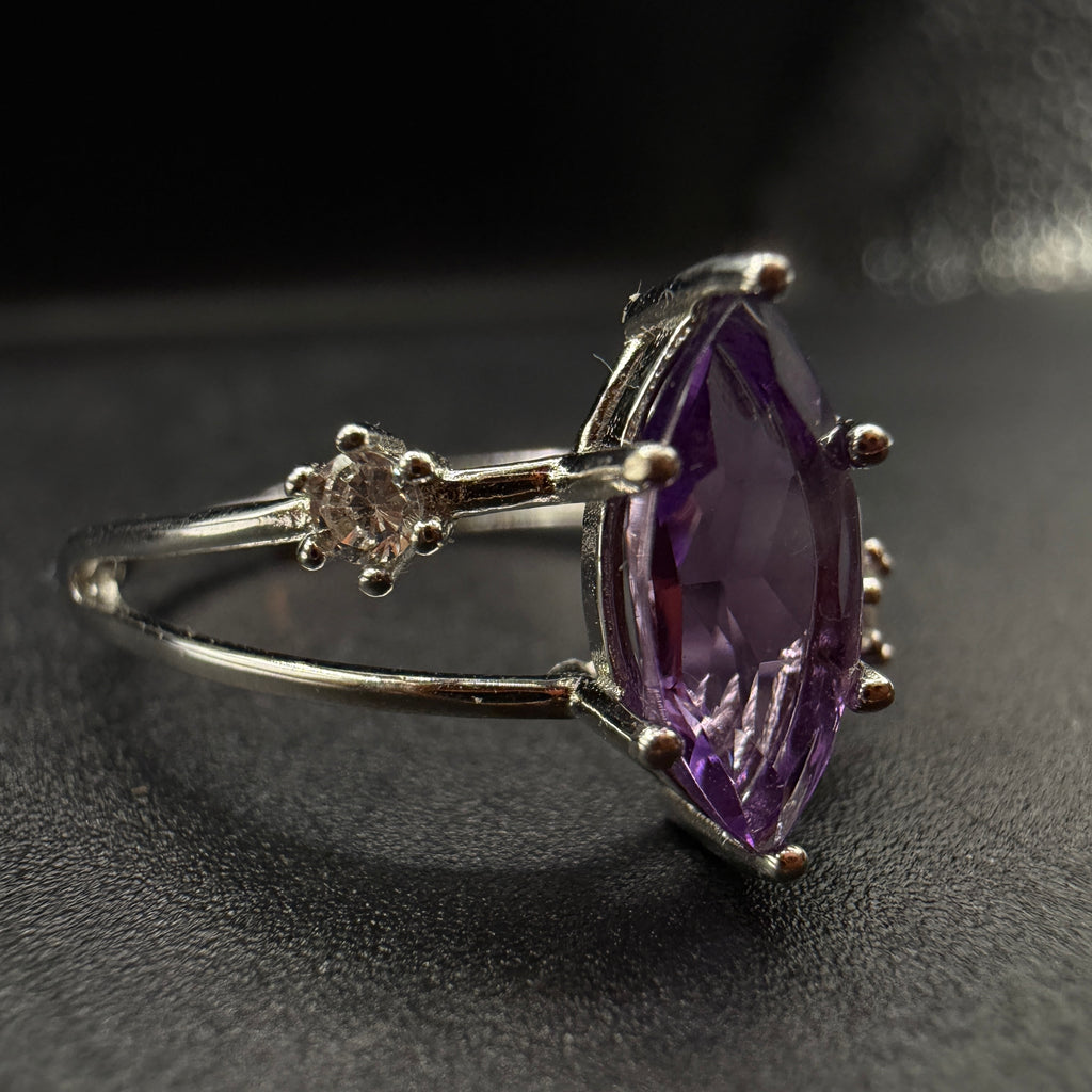 Amethyst S925 Adjustable Ring