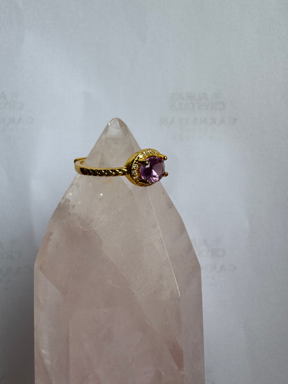 Gold Amethyst Ring 3