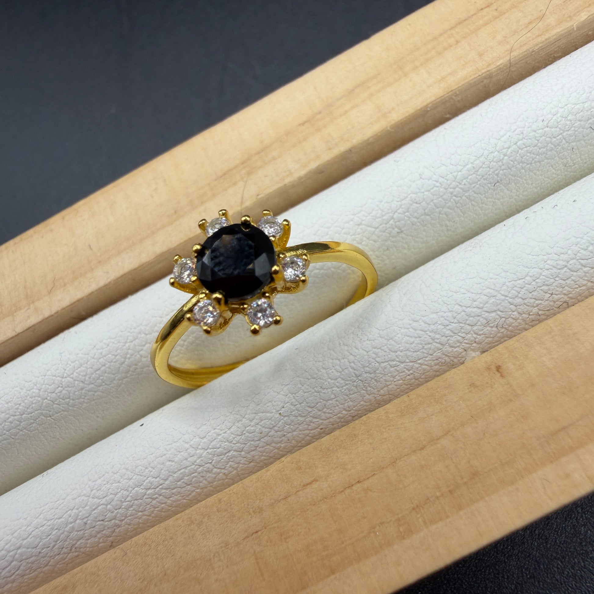Black Spinel S925 Adjustable Ring