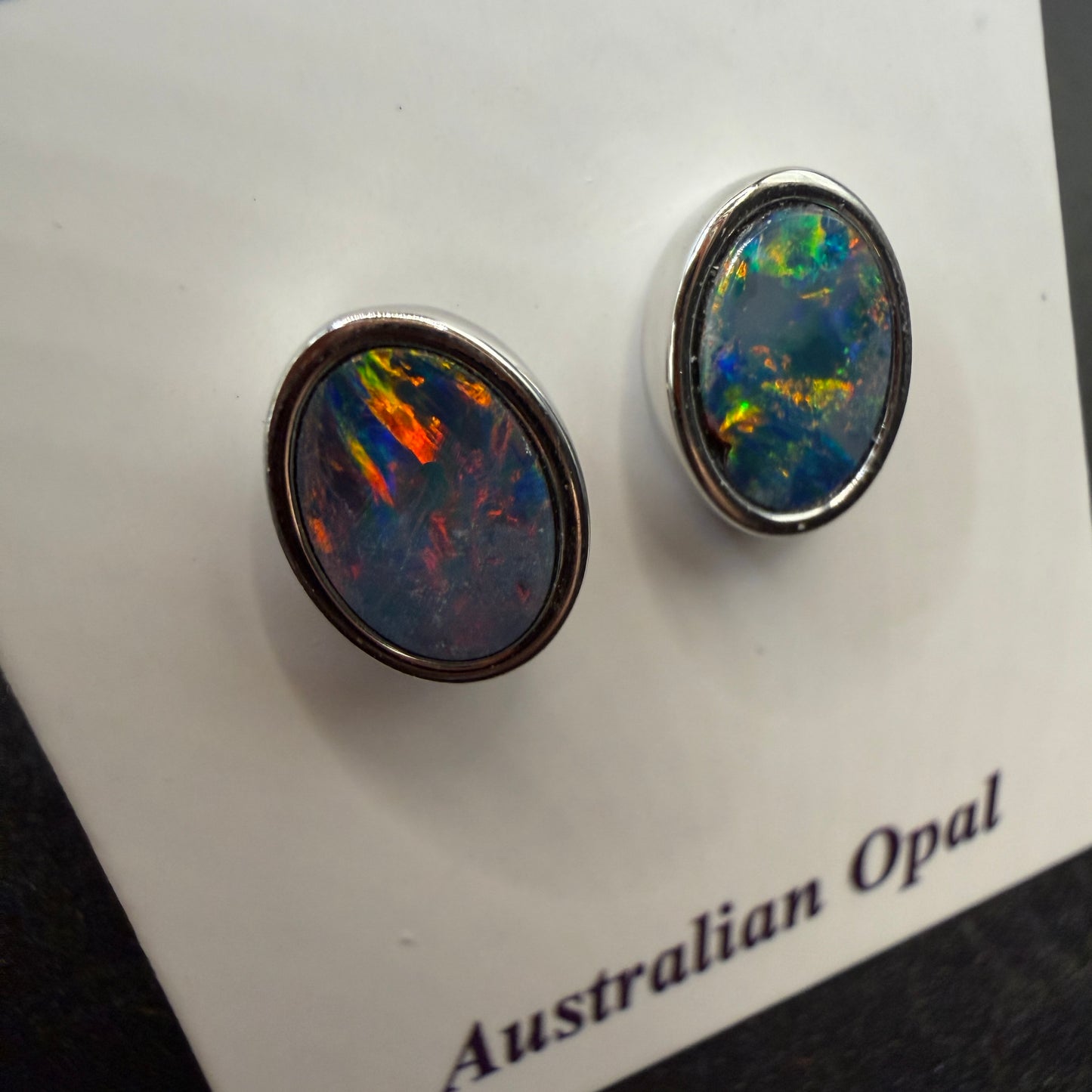 Australian Boulder Opal S925 Earrings