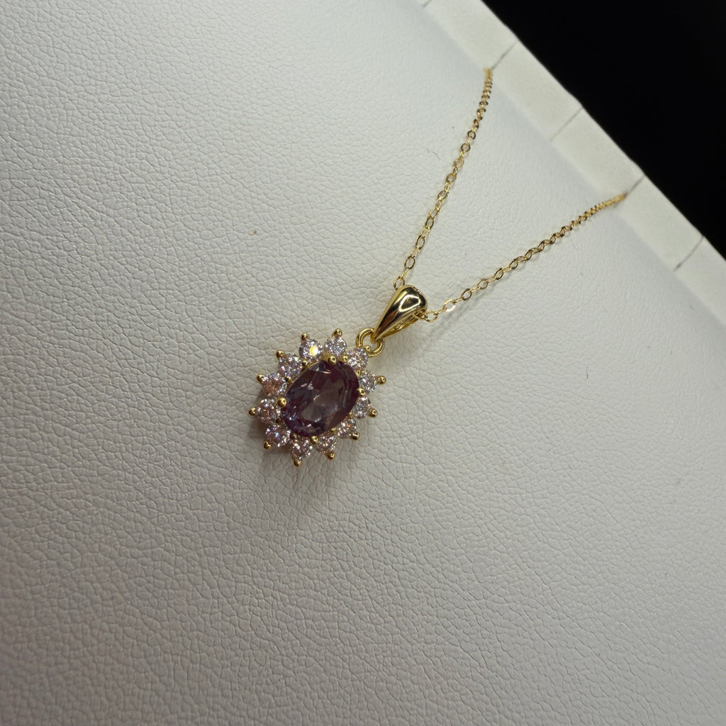 Alexandrite S925 Gold Necklace