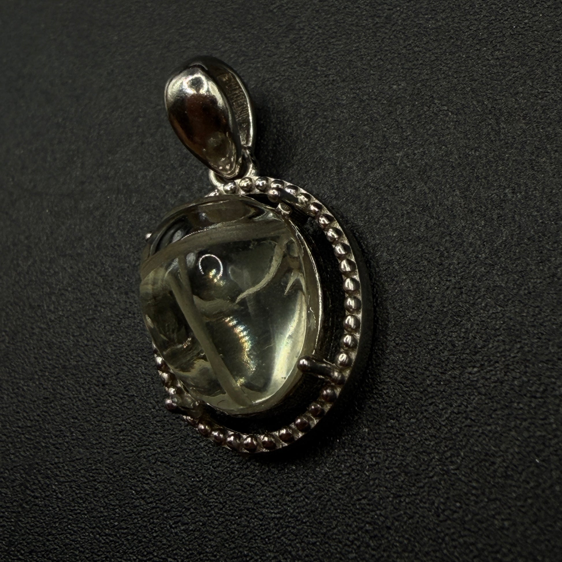 Libyan Desert Glass Scarab S925 Certified Necklace