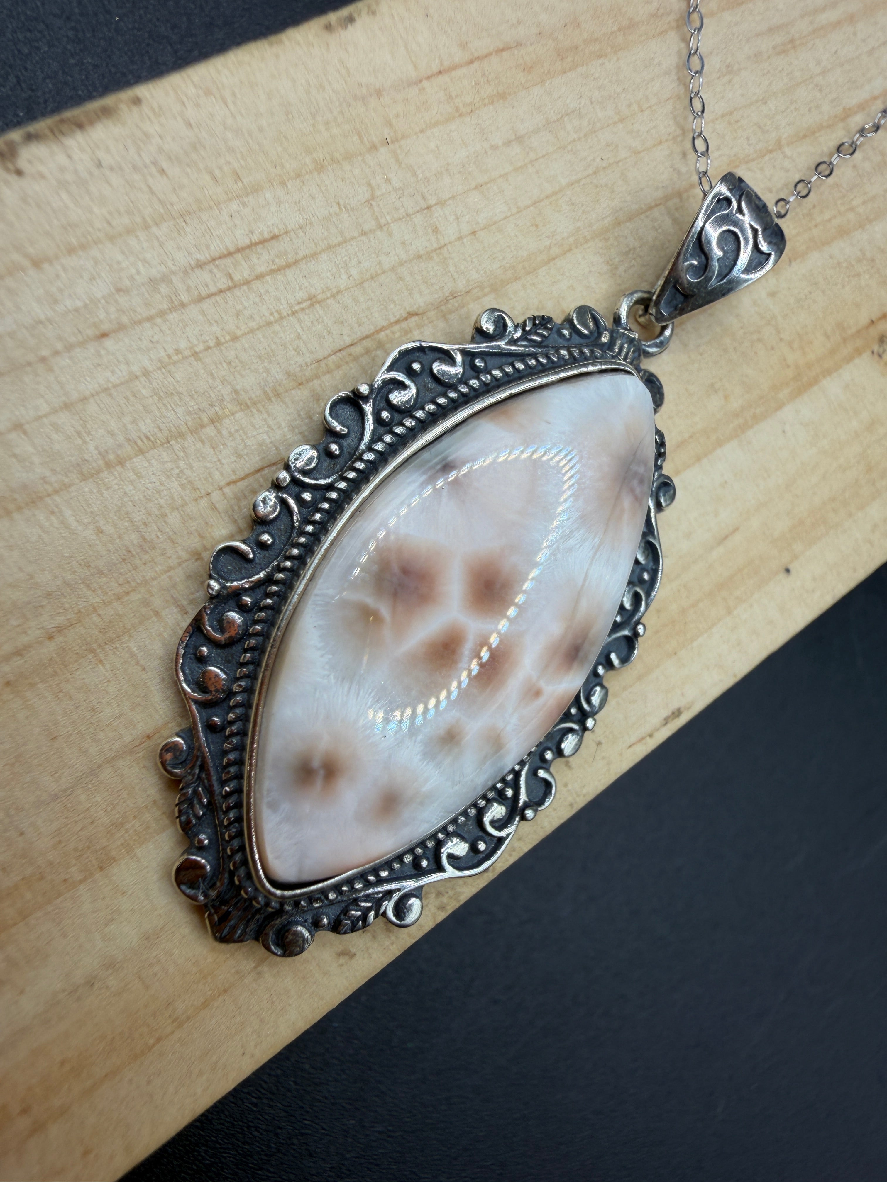 Pink Larimar S925 Necklace