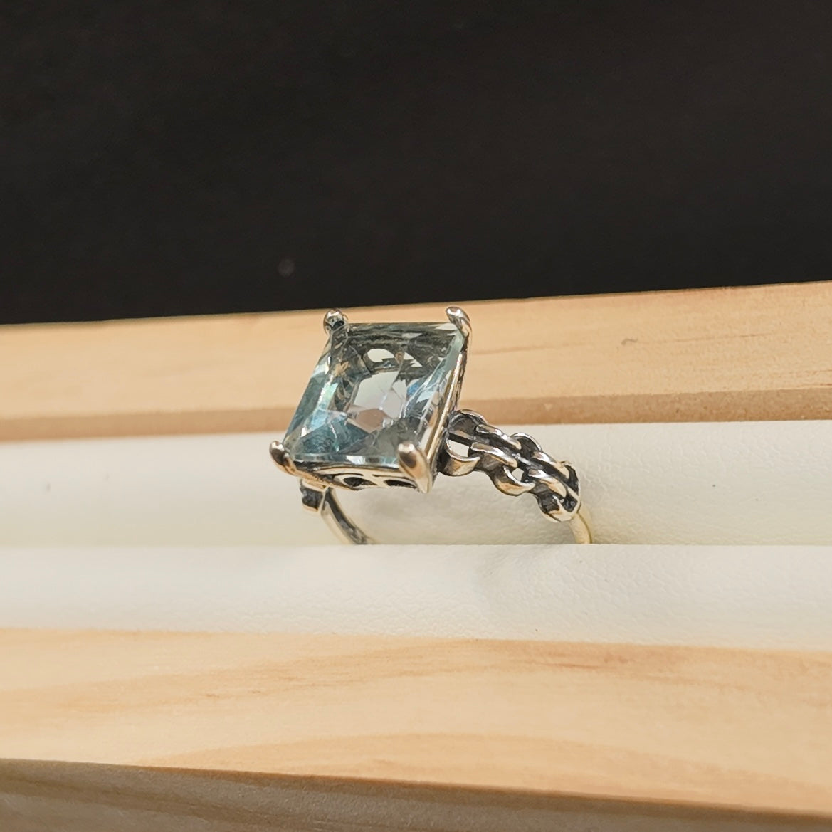 Blue Fluorite S925 Adjustable Ring