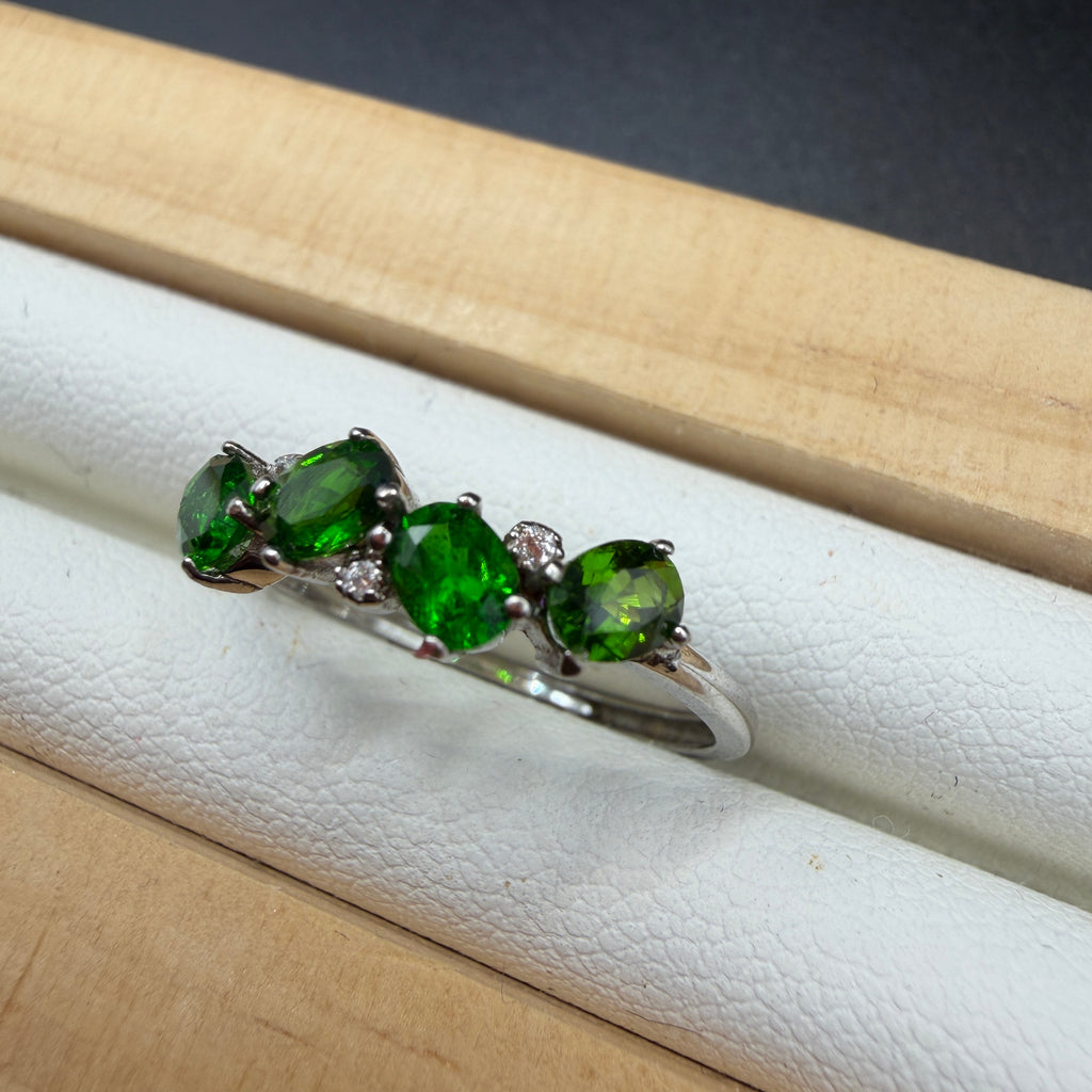 Diopside S925 Adjustable Ring