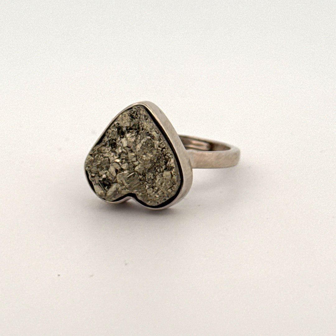 Pyrite S925 Adjustable Ring