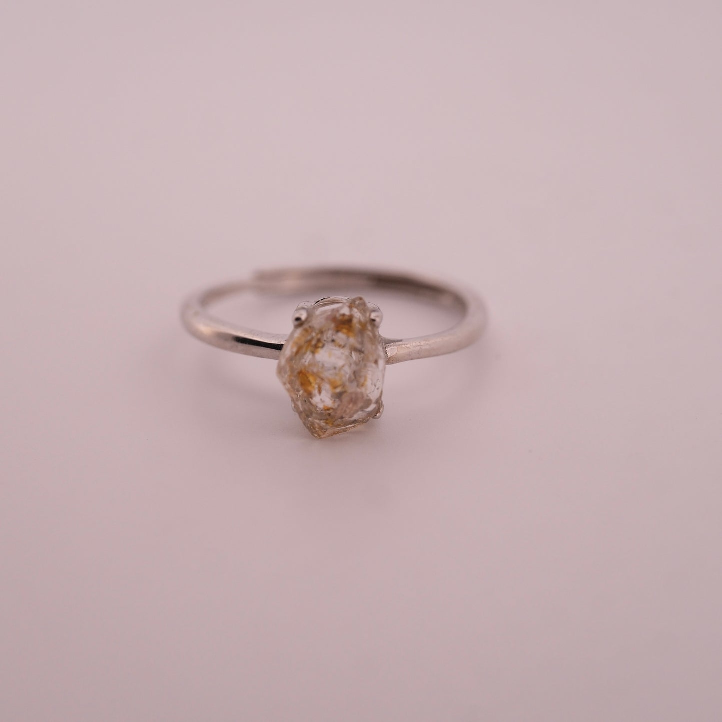 Herkimer Diamond S925 Adjustable Ring