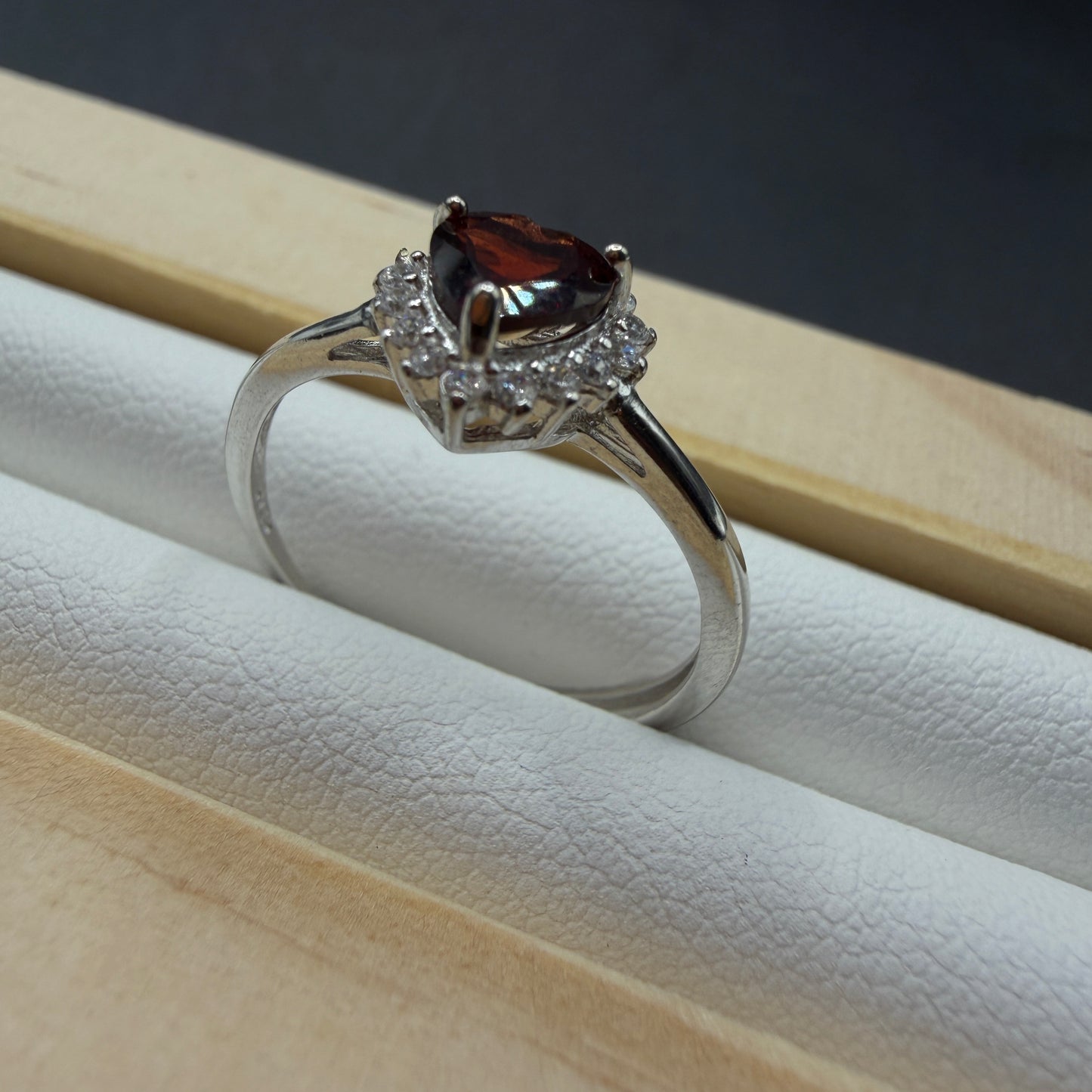 Garnet S925 Adjustable Ring