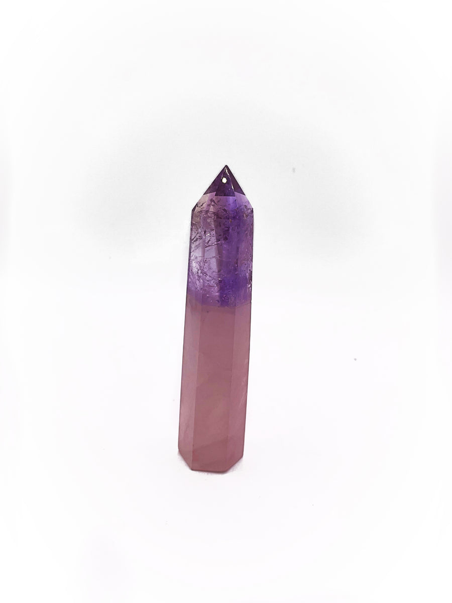 Rose Quartz and Amethyst Tower